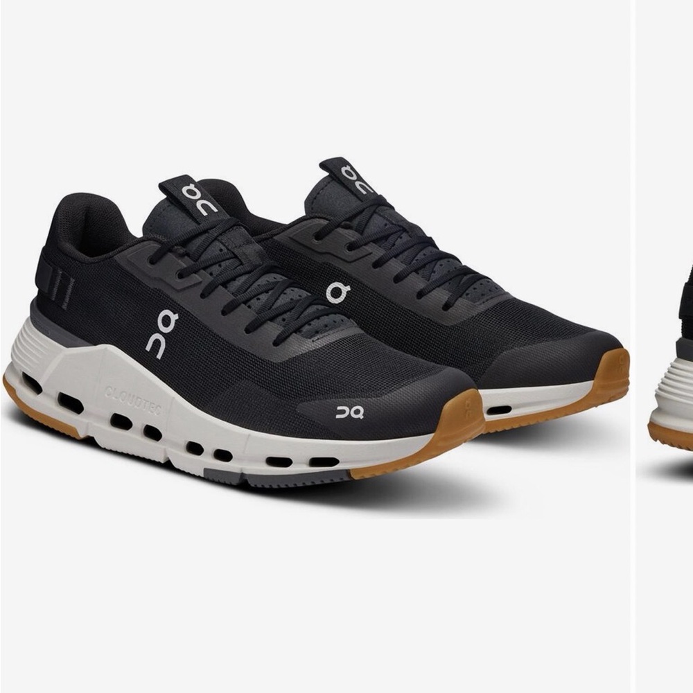 On Women's Black and White Athletic Shoes. EUC